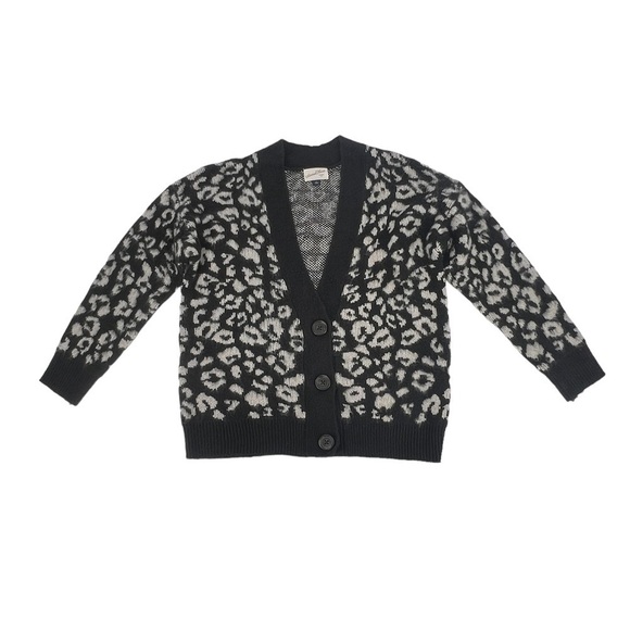 Universal Thread Sweaters - Universal Thread Black White Cheetah Print Cardigan Sweater Size Small Women’s